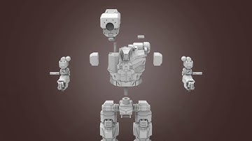 Hunchback BattleMech 3D Printing Miniature | Assembling Tutorial by Gambody