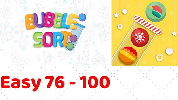 Bubble Sort Color Puzzle Game Level 1-76 to 1-100 Walkthrough (iOS - Android)