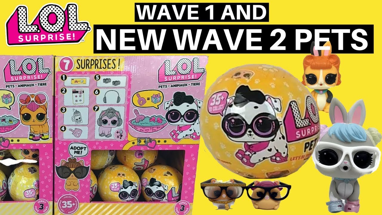 LOL Surprise Wave 2 Pets Unboxing Review Wave 1 Full Case LOL Doll Videos Ultra Rate Hamster Mermaid