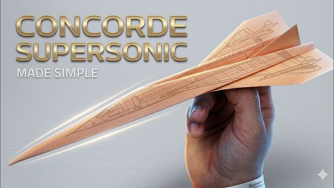  How to make a super Concorde  paper airplane that flies 1,000 feet