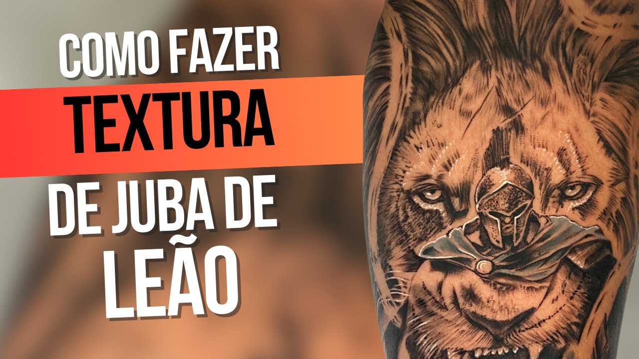 Como fazer TEXTURA de JUBA de LEÃO numa tattoo em REALISMO (Só usei DOIS cartuchos)