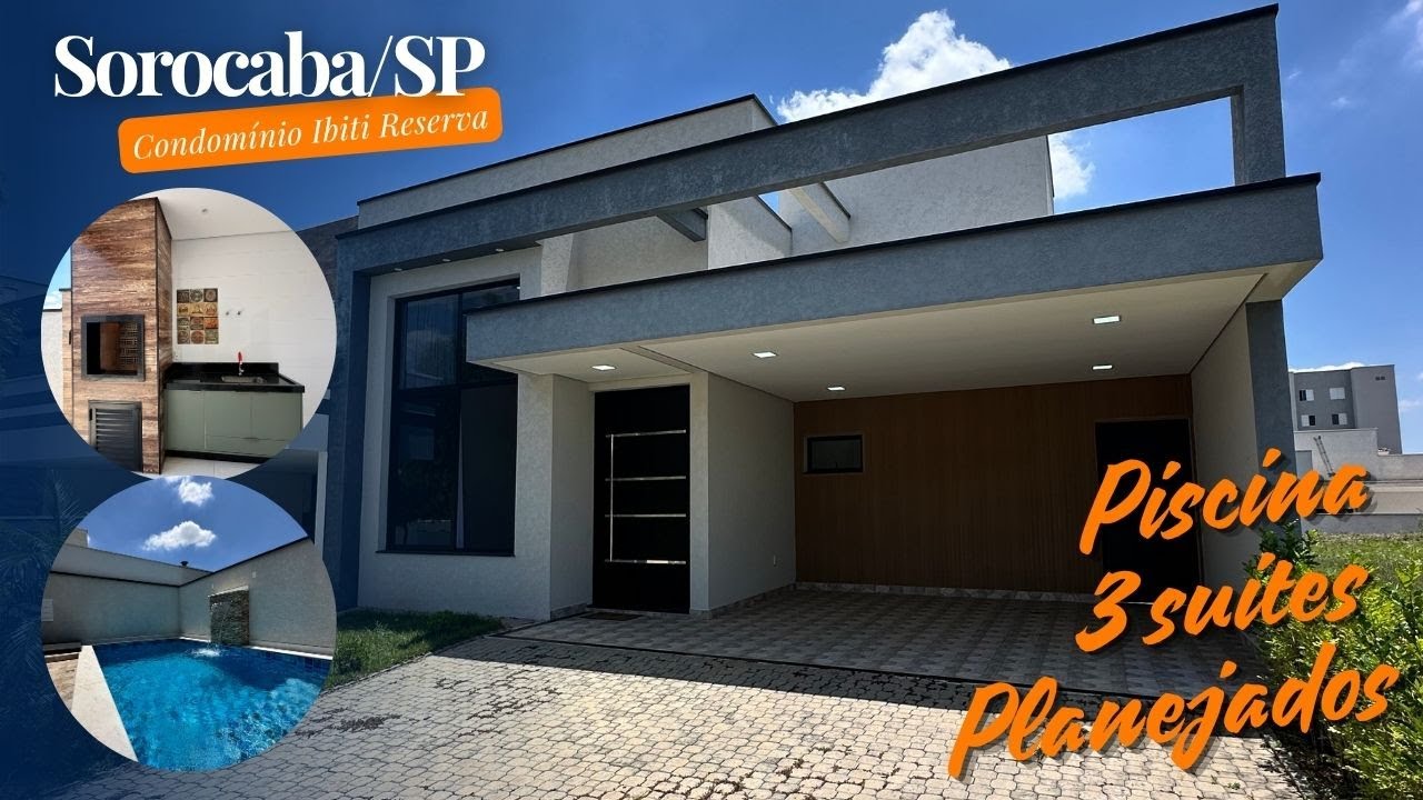 Sorocaba/SP- Condomínio Ibiti Reserva -  3 Suites, Area Gourmet e muito mais!