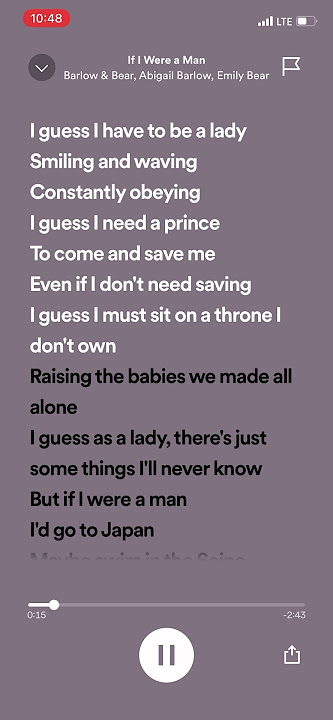 If I were a man by Barlow and bear