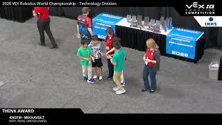 We got the Think Award in VEXIQ World Championships #vexiq #MechaVolt #43631M