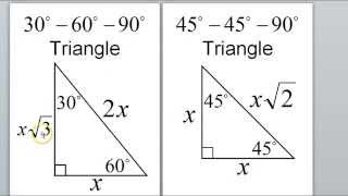 Day 1 HW   Special Right Triangles 45 45 90, 30 60 90