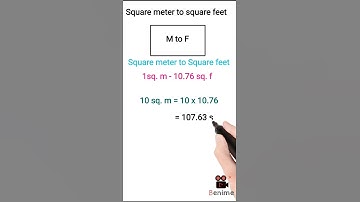 Square meter to square feet