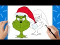How to draw Christmas Grinch