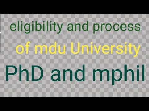 mdu phd admission process
