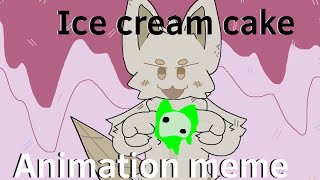 Ice cream cake animation meme. Flipaclip. Kaiju paradise