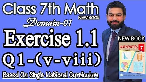 Class 7th Math New Book Domain 1 Exercise 1.1 Q1 (v-viii)-How to Represent the Number on Number Line