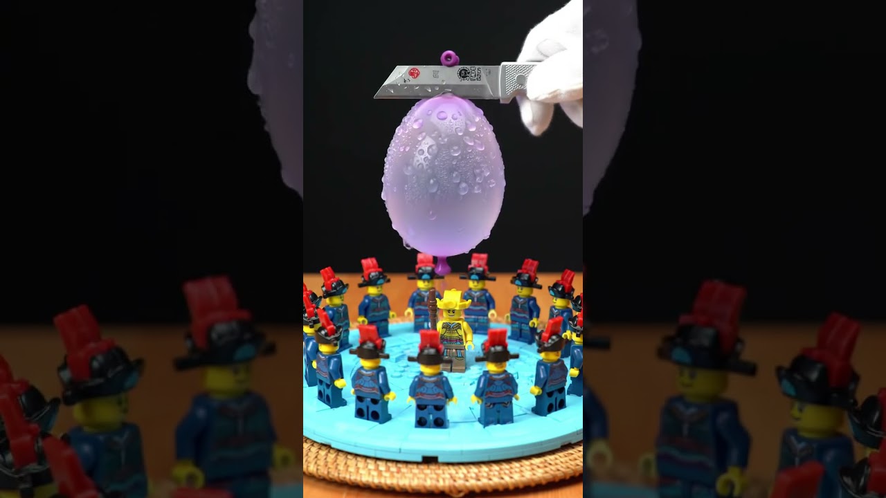 Water balloon slow motion burst 4K water balloon explosion Slow motion balloon popping with pin