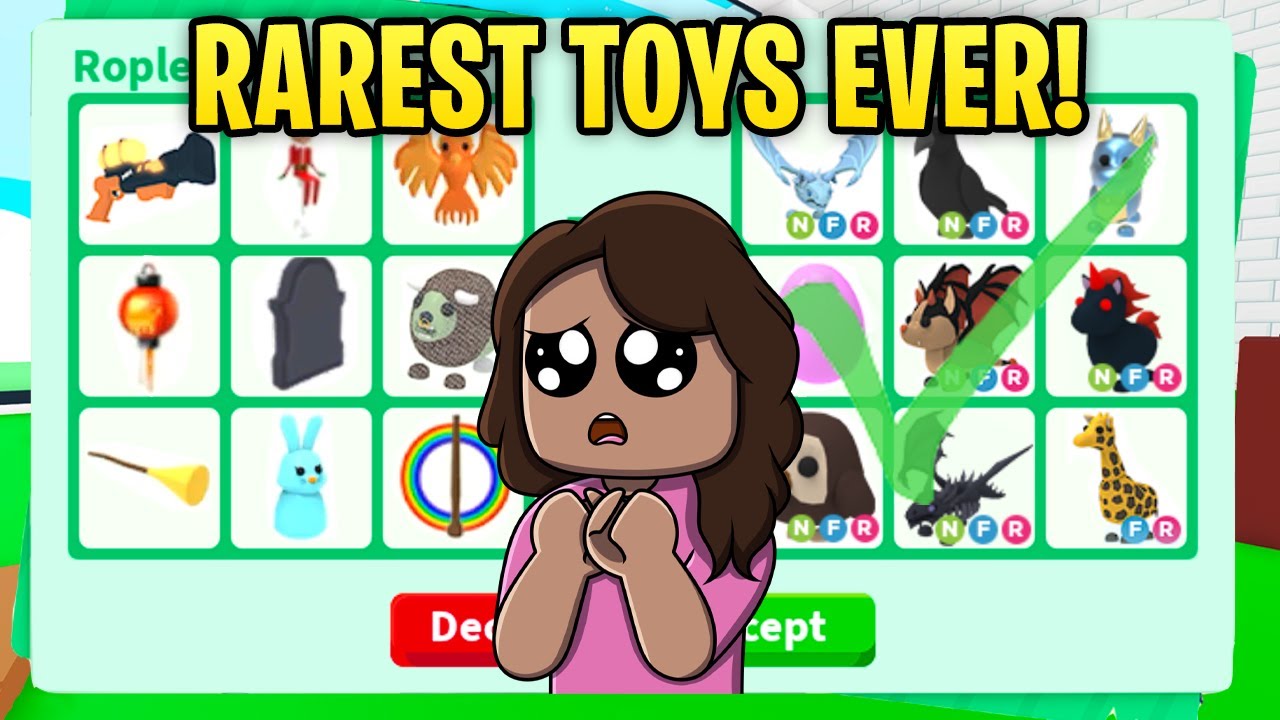 Trading Every Single Rare Toy In Adopt Me Rich Server Youtube - roblox toys adopt me