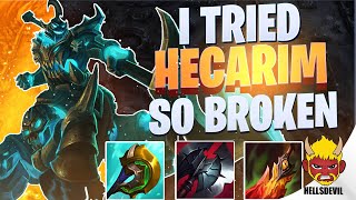 WILD RIFT | I Tried *NEW* Hecarim And He's SO BROKEN! | Hecarim Gameplay | Guide & Build