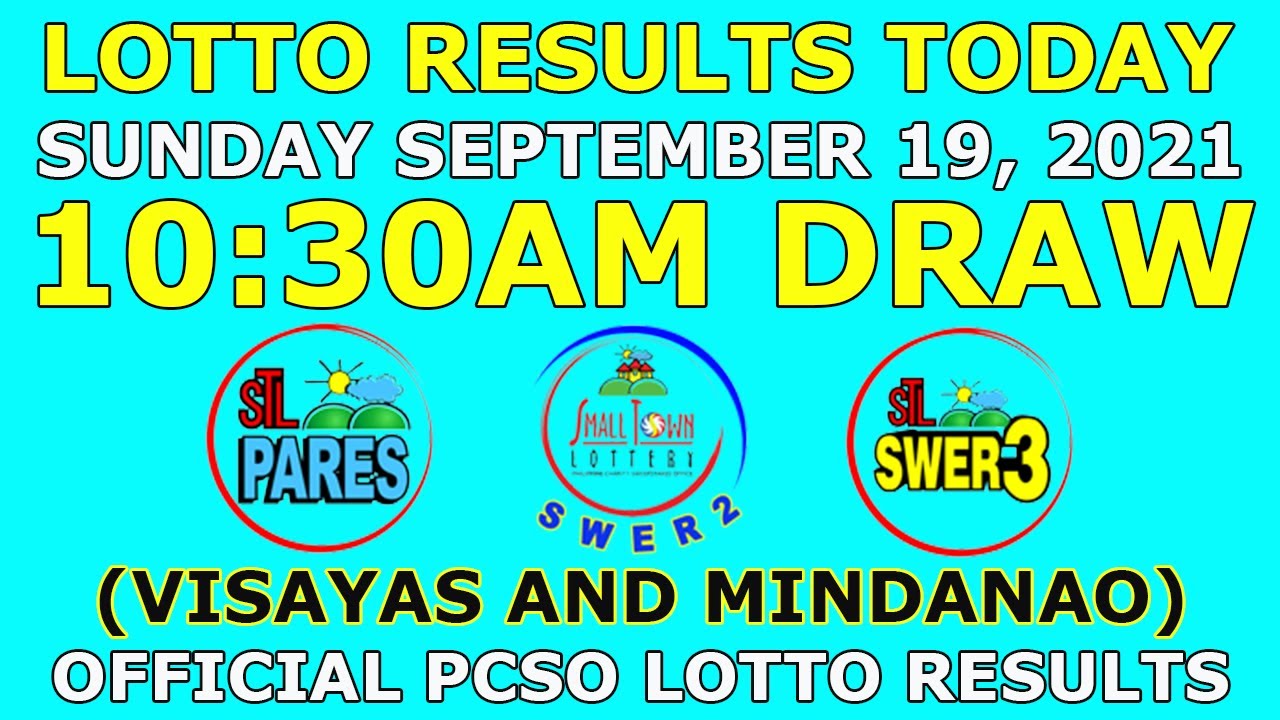 10:30am STL Result September 19 2021 (Sunday) Visayas and Mindanao