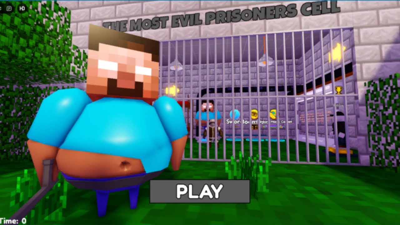 HEROBRINE BARRY'S PRISON RUN (Obby) Minecraft = game Roblox. 