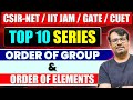 Order of group and elements in group top ten series for csir net iit jam gate  cuet  by gp sir