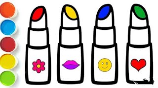 Drawing Lipstick Drawing painting Coloring For Kids And Toddlers