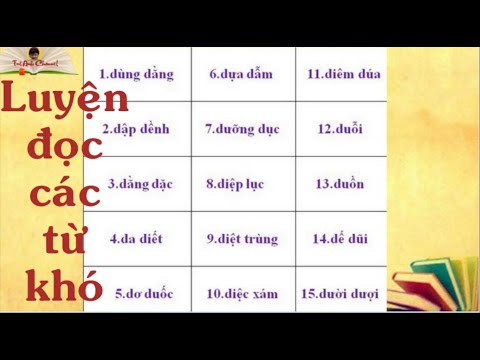Video Luyện đọc các từ khó trong Tiếng Việt- bài 3 - youtube