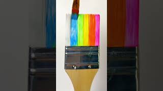 Painting a paint brush 🌈  #shorts