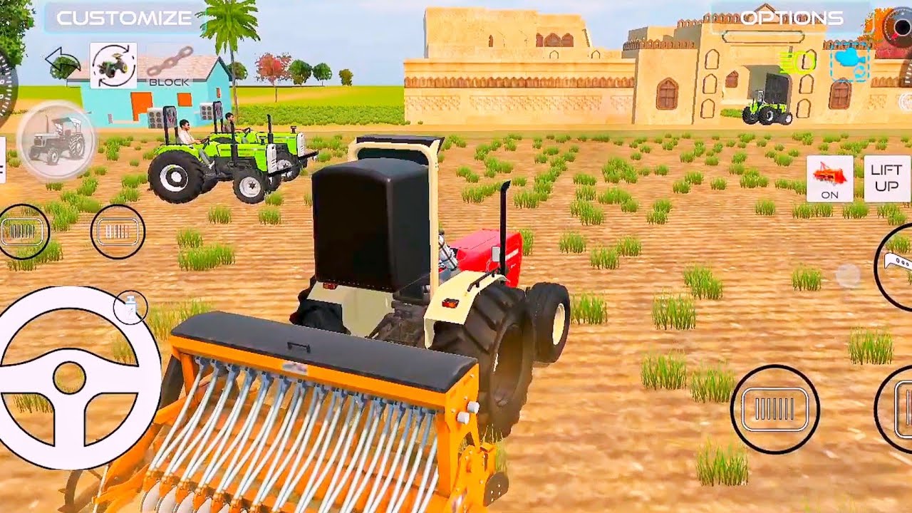 Driving JCB and tractor farming on dauty 🚜 🔥 