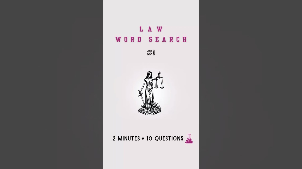 Law Word Search #1 