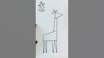 #howtodraw a #giraffe Hươu cao cổ 🦒 #easy #stepbystep #shorts #ytshorts #shortvideo