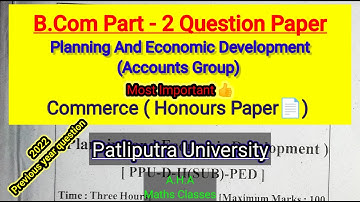 Planning and Economic Development Important question | planning and economic development bcom part 2