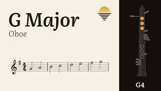 G Major scale for Oboe · play along with fingering chart (60/72 bpm, one octave)