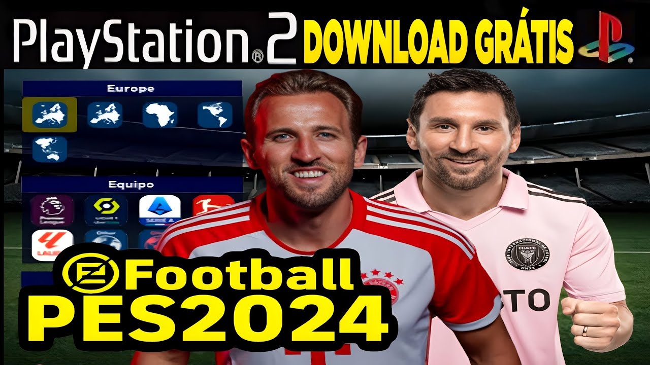 🚨 EFOOTBALL PES 2024 (PS2) JULHO 2023 ISO 100% ATUALIZADO TIMES