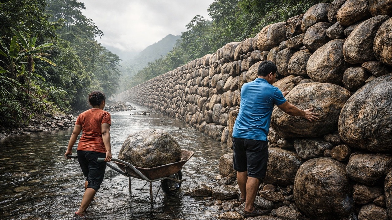 We Just Wanted to Fix the Riverbank… Now We’re Building a Stone Wall