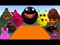 🌋LAVA POOL ALL POU BOU ARMY and SPRUNKI POU, SPIDER and GIRL BOU SPARTAN KICKING in GMod🕳️