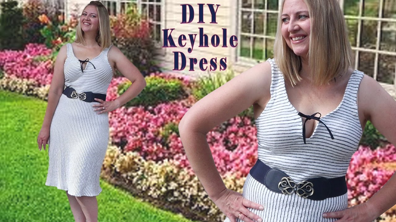 How to Sew a Keyhole Cut-Out Dress: NO PATTERN!