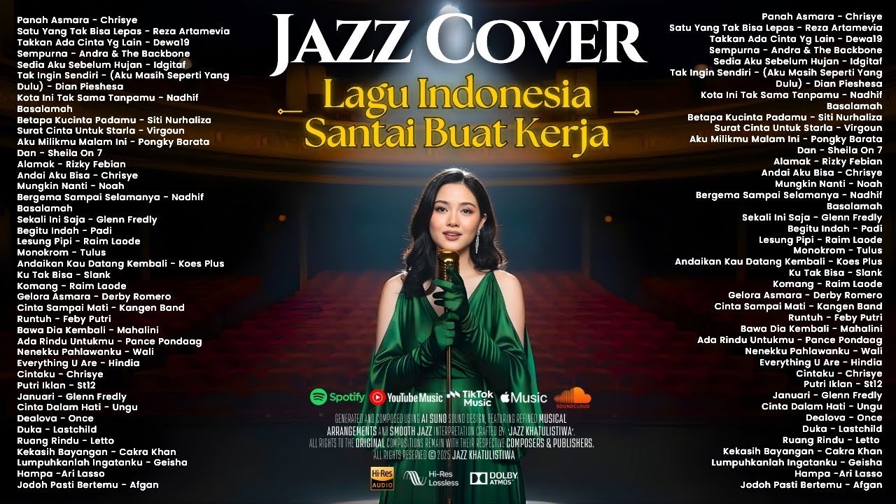 Playlist Santai Buat Kerja - Pop Terbaik Indonesia | Smooth Jazz Cover by JAZZ KHATULISTIWA
