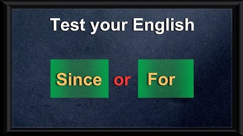 Since or For?  Can You Pass? 🤔  English Grammar Quiz