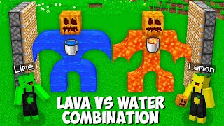 How to SPAWN SECRET MUTANT BOSS LAVA + WATER GOLEM in Minecraft ! LEMON AND LIME MAKE MOB !