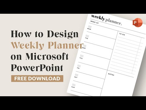 How to design minimalistic weekly planner on Microsoft PowerPoint | DIY printable | Free Download