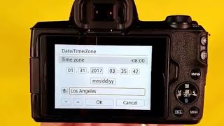 Canon M50: How to Change Date/Time/Zone
