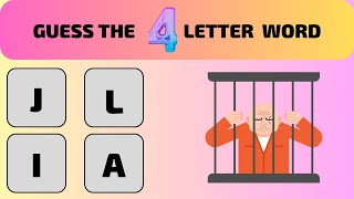 SCRAMBLED 4 LETTER WORD GAME | SOLVE THE 4 LETTER QUIZ | GUESS THE WORD | SOLVE THE JUMBLED WORD screenshot 5