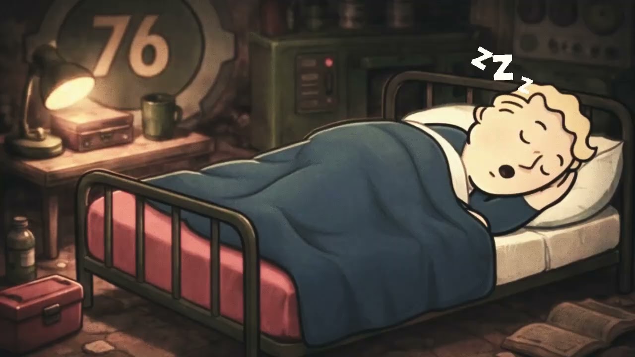 Fallout music style to sleep. The Button Eyed sentinel. Relax level 8. 