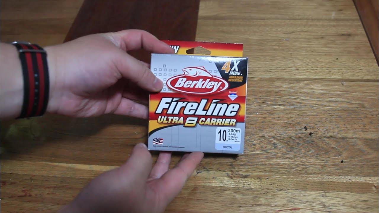 Berkley Fireline Ultra 8 Crystal Braided Fishing Line 300m Unboxing 