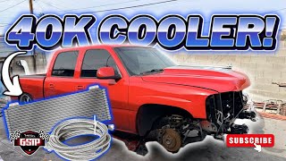 SAVING MY TRANSMISSION ! 40K COOLER   AN BRAIDED LINES INSTALL ! (major upgrade)
