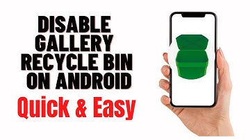 how to disable the gallery recycle bin on android