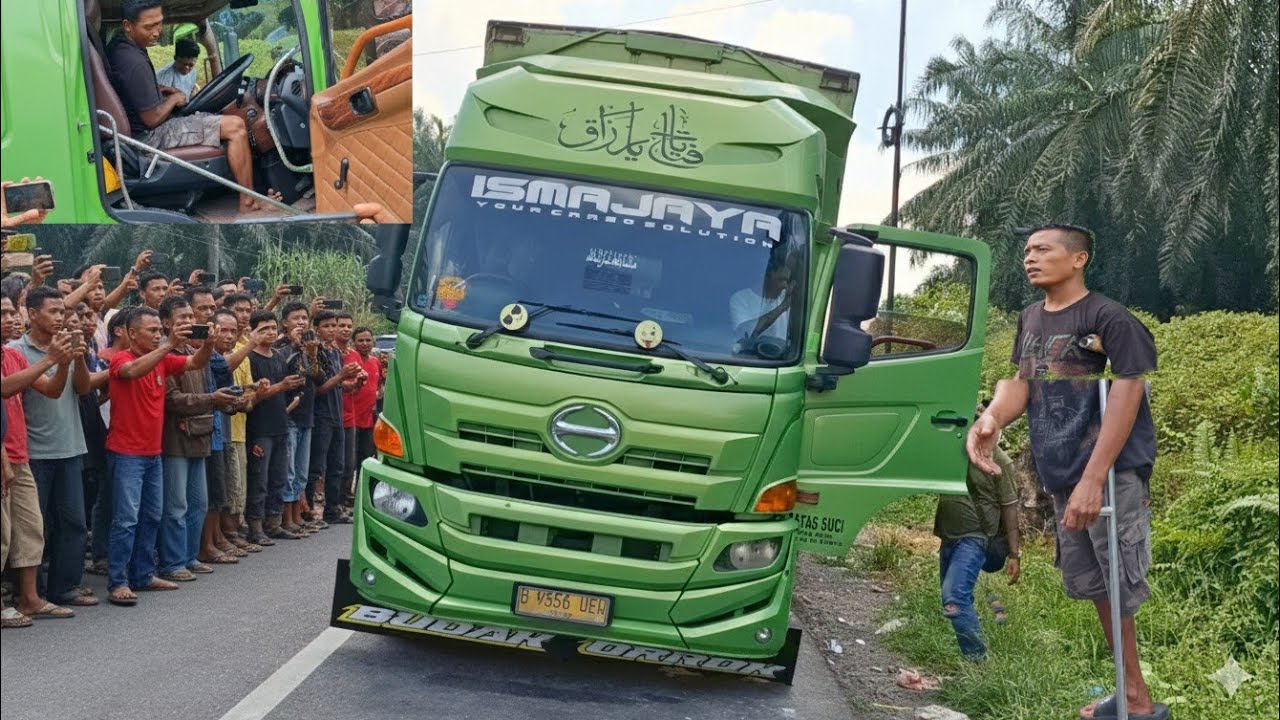 Driver kaki Satu Bisa Bawa Truck Salut || Melintas Di Bukit kodok