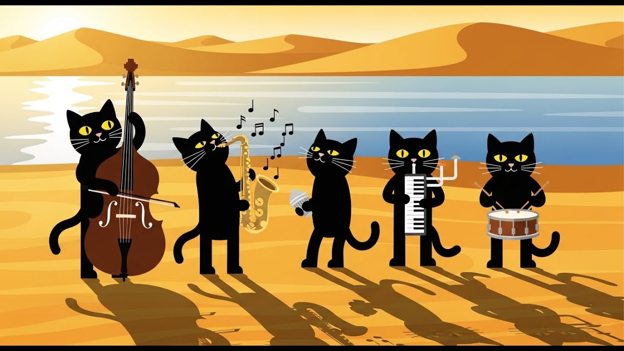 BLACK CATS Deep Bass Jazz Nights — The Most Relaxing Seamless 3-Hour Loop, No Ads