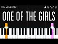 The Weeknd, JENNIE, Lily-Rose Depp - One Of The Girls | EASY Piano Tutorial