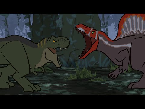 T-Rex vs Spinosaurus | Jurassic Park 3 Animation