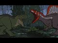 Trex vs spinosaurus  jurassic park 3 animation