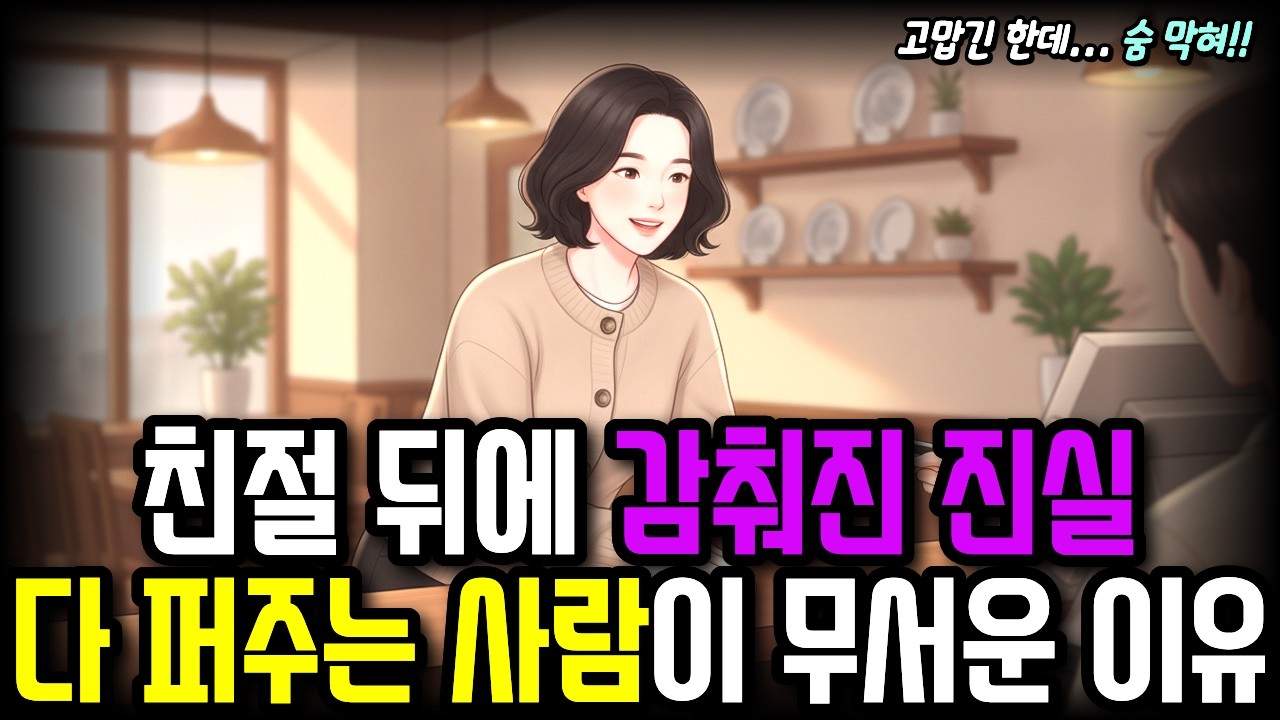 친절이 왜 독이 될까? _ 다 퍼주는 사람이 진짜 무서운 이유