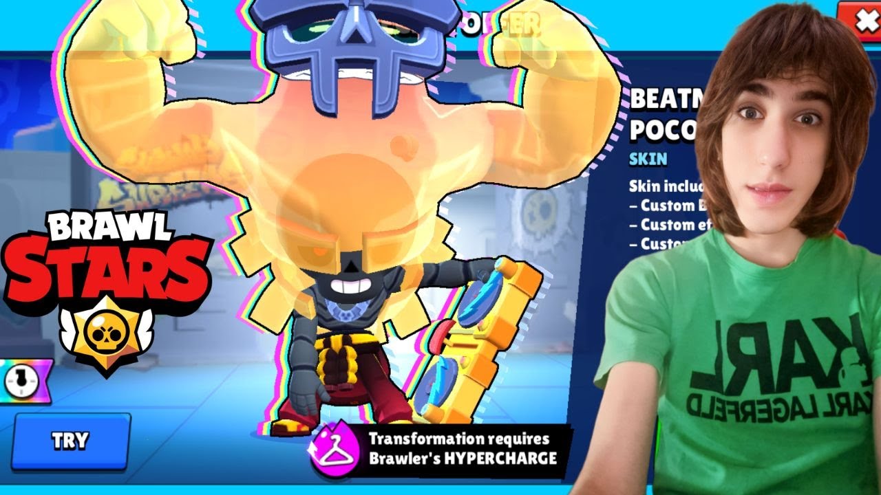 BRAWL STARS POCO BEATMATCHER STREETWEAR NEW SKIN! EQUIP NOW