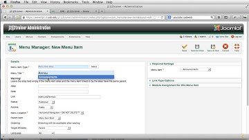 Adding a menu item alias to the horizontal menu, Joomla 2.5.mp4